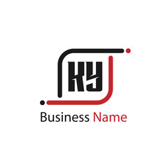 Initial Letter KY Logo Template Design