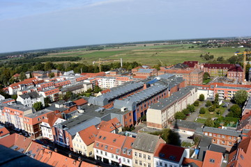 Greifswald, Ausblick vom Turm des Doms St. Nikolai