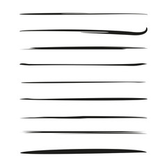 brush lines, underline set