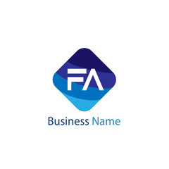 Initial Letter FA Logo Template Design