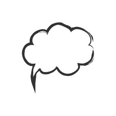 Speech think bubbles icon flat icon. Single high quality outline symbol of info for web design or mobile app. Thin line signs of chat for design logo, visit card, etc. Outline logo of message