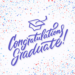 Congratulations graduate. Hand lettering