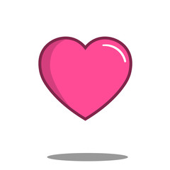 heart vector icon, best love vector illustration, love symbol flat design