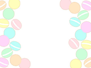 ユニコーンカラーのマカロンのふれーむ