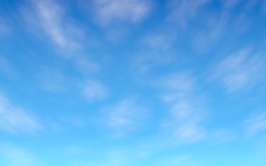 Obraz premium Cumulus white clouds in the clear blue sky in the morning. Blue sky background with white clouds. 3D illustration