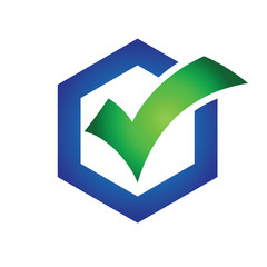 Check Mark and Vote Logo Vector