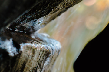 water flowing over a waterfall