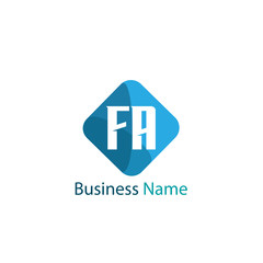 Initial Letter FA Logo Template Design