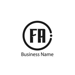 Initial Letter FA Logo Template Design