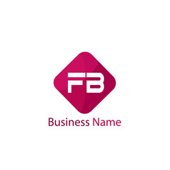 Initial Letter FB Logo Template Design