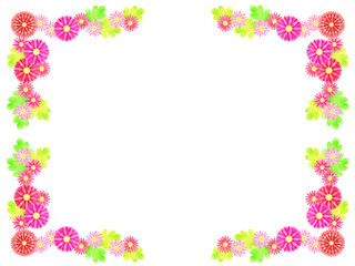 赤いアスターのフレーム