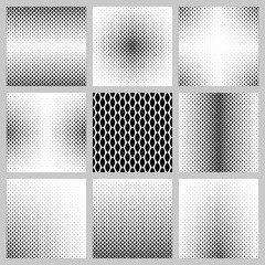 Black and white curved shape pattern background design set