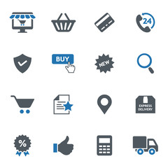 Shopping icon set