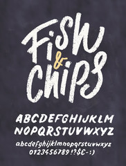 Fish and Chips. Menu template. - obrazy, fototapety, plakaty