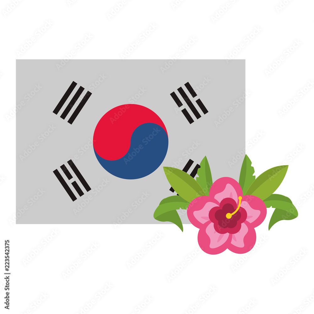 Wall mural korea flag symbol