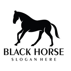 Black Horse Logo Design Inspiration Vector