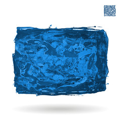 Fototapeta premium Blue brush stroke and texture. Grunge vector abstract hand - painted element. Underline and border design.