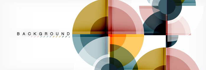 Abstract background bright circles geometric design