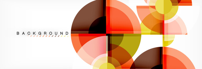 Obraz premium Abstract background - multicolored circles, trendy minimal geometric design