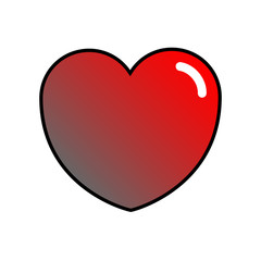 Heart icon. Vector illustration on white background