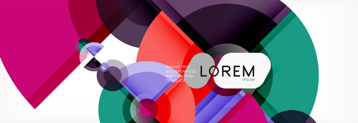 Fototapeta premium Vector fantastic circle modern geometric background template