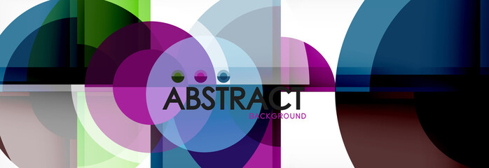 Abstract background bright circles geometric design