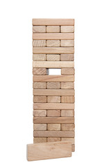 yukarı dizilmiş tahta bloklar