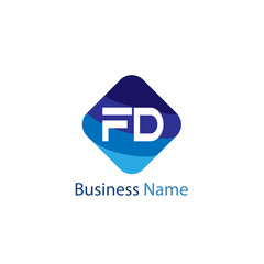 Initial Letter FD Logo Template Design