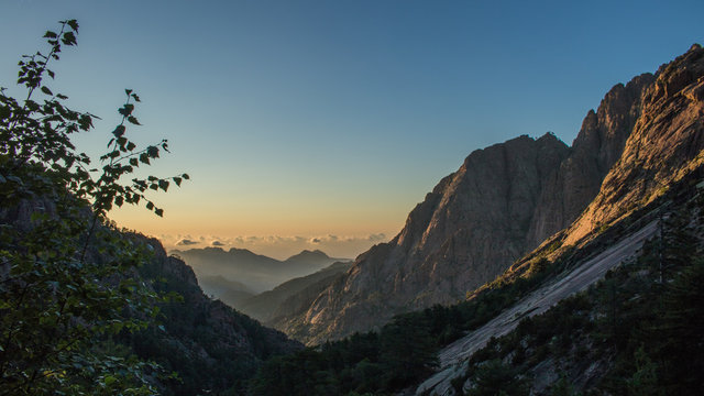 coucher de soleil en corse