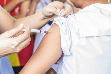Cervical cancer vaccination for female students in primary school in Thailand.