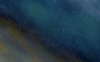 Colorful and beautiful space background. Outer space. Starry outer space texture. 3D illustration