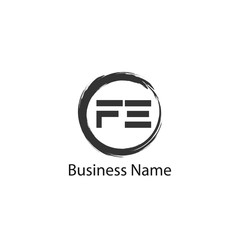 Fototapeta premium Initial Letter FE Logo Template Design