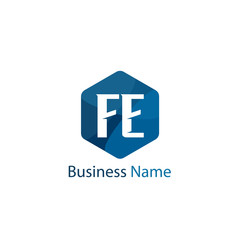 Initial Letter FE Logo Template Design