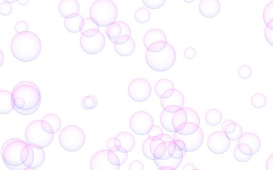 Light pastel colored background with pink bubbles. Wallpaper, texture pink balloons. 3D illustration