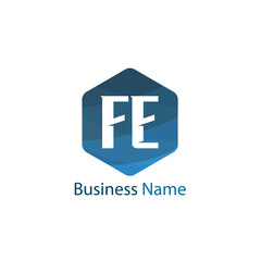 Initial Letter FE Logo Template Design