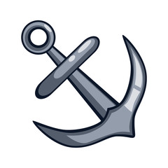 Cartoon vector ship anchor icon