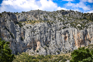 Fototapeta na wymiar Mountain landscape, limestone rocks in Montenegro.