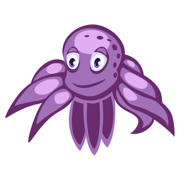 Cartoon vector octopus character