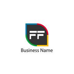 Initial Letter FF Logo Template Design