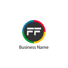 Initial Letter FF Logo Template Design