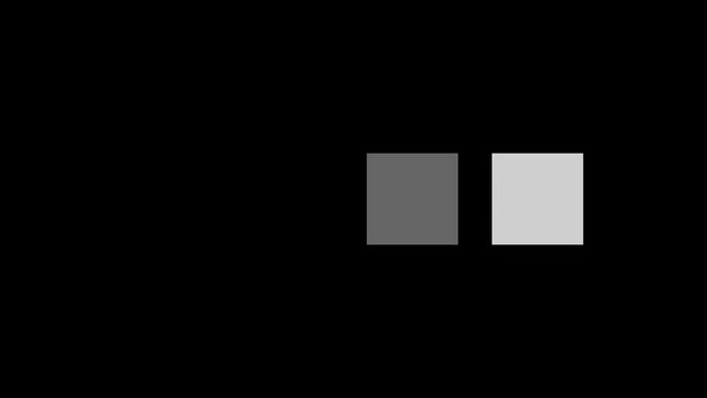 4k Flat Design Square Simple Preloader/
Animation of a design minimal preloader with white squares fading in and out