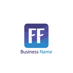 Initial Letter FF Logo Template Design