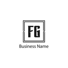 Initial Letter FG Logo Template Design