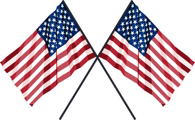 Two US Flag