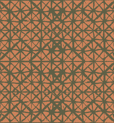 Obraz premium Traditional Japan Tie Dye Ornament Organic Kimono Vector Seamless Pattern. Asian Fashion Fabric Watercolour Batik Print, Wabi Sabi Ikat Geo Texture. Hand Painted Shibori Geometric Seamless Background.