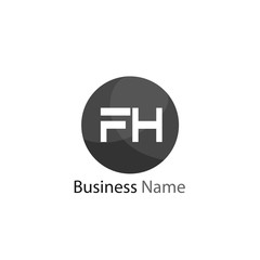 Initial Letter FH Logo Template Design