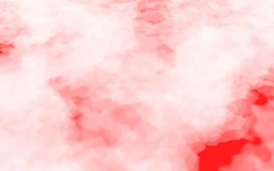 Background of abstract white color smoke isolated on red color background. The wall of white fog. 3D illustration