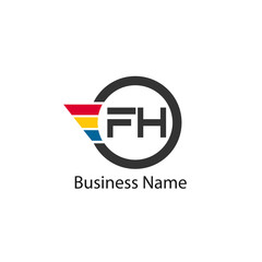 Fototapeta premium Initial Letter FH Logo Template Design