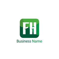 Initial Letter FH Logo Template Design