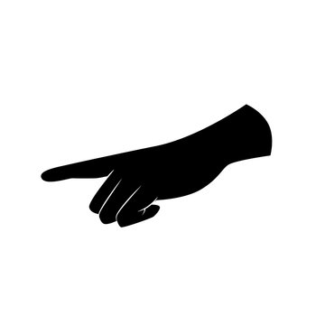 Hand pointing vector icon.